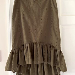 Maje Olive High Low Skirt